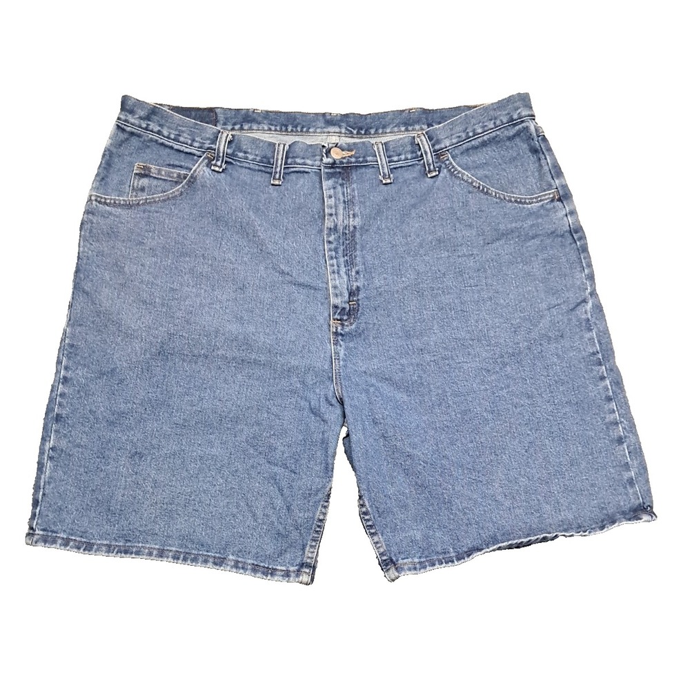Wrangler Shorts Mens Sz 44 Denim Blue Jeans 5-Pocket 100% Cotton